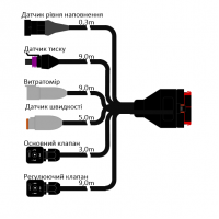 199-655 Кабель IC45 Sprayer cable, RE(9m), SP(9m), PR(9m), M(3m), TA(0,3m)